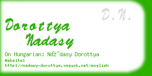 dorottya nadasy business card